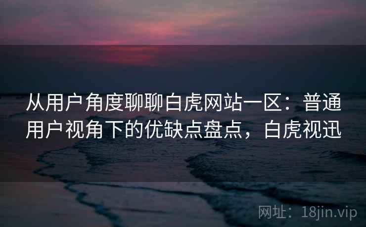 从用户角度聊聊白虎网站一区：普通用户视角下的优缺点盘点，白虎视迅