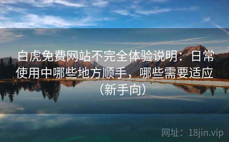 白虎免费网站不完全体验说明：日常使用中哪些地方顺手，哪些需要适应（新手向）